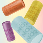 Load image into Gallery viewer, Noz sunscreen in our chill blue, purple haze, orange dream, and mellow yellow options.
